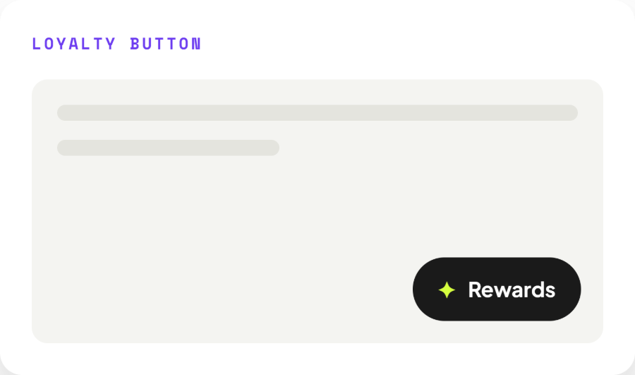 A floating Rewards button in the corner of a storefront page